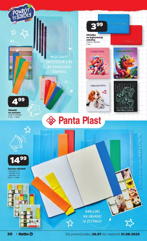 Netto - gazetka promocyjna Katalog Powrót do szkoły od poniedziałku 28.07 do niedzieli 31.08 - strona 20