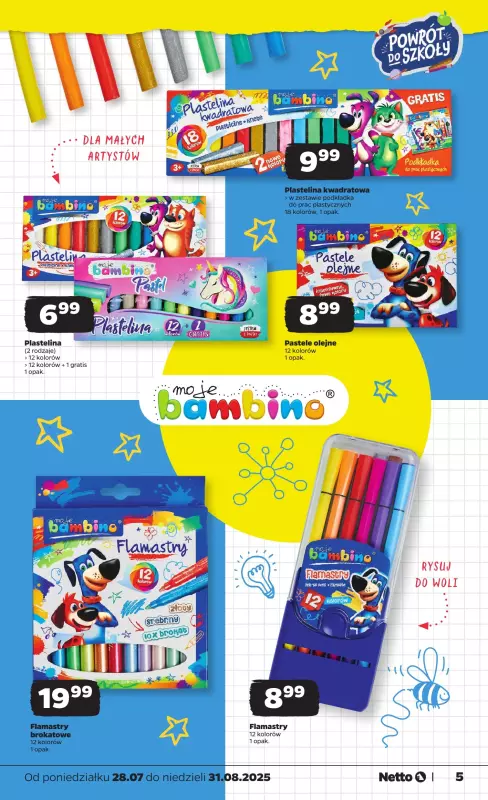 Netto - gazetka promocyjna Katalog Powrót do szkoły od poniedziałku 28.07 do niedzieli 31.08 - strona 5