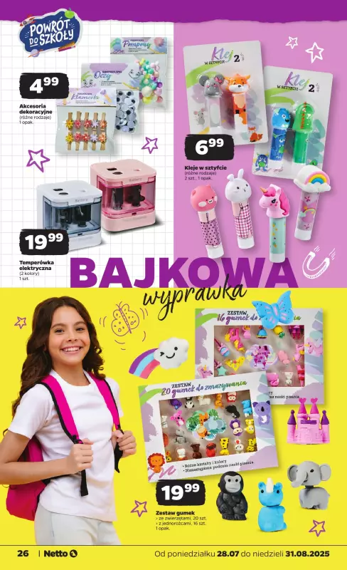 Netto - gazetka promocyjna Katalog Powrót do szkoły od poniedziałku 28.07 do niedzieli 31.08 - strona 26