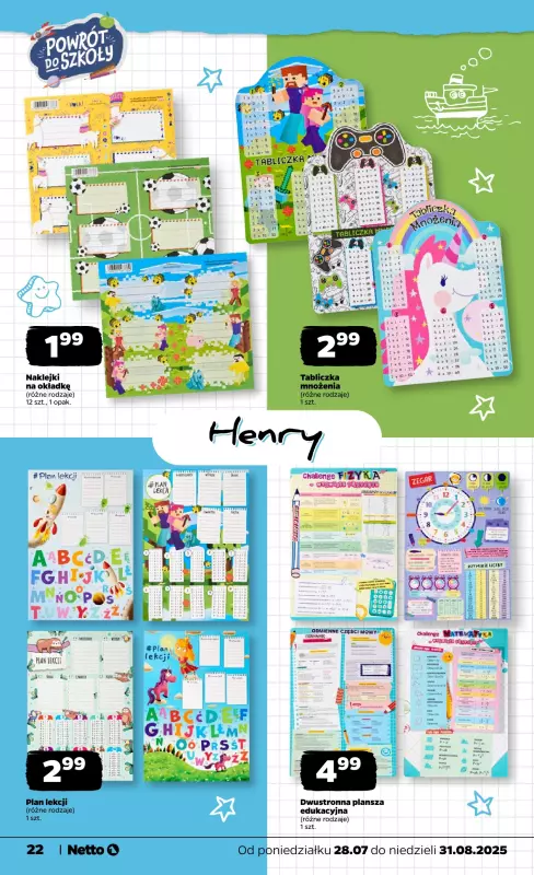 Netto - gazetka promocyjna Katalog Powrót do szkoły od czwartku 14.08 do niedzieli 31.08 - strona 22