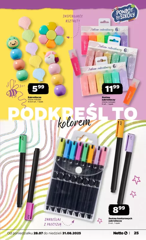 Netto - gazetka promocyjna Katalog Powrót do szkoły od czwartku 14.08 do niedzieli 31.08 - strona 25