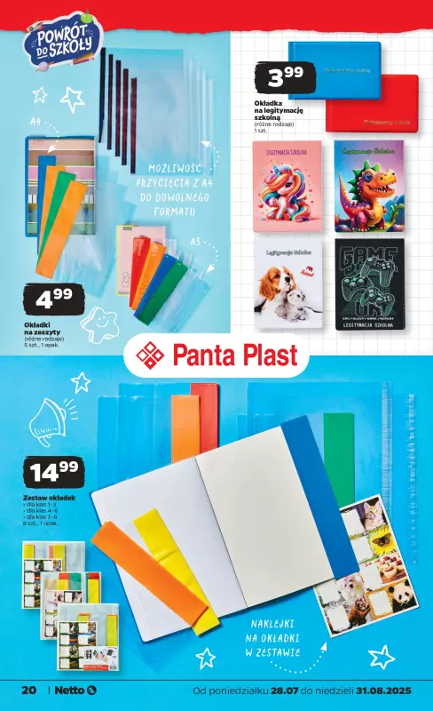 Netto - gazetka promocyjna Katalog Powrót do szkoły od czwartku 14.08 do niedzieli 31.08 - strona 20