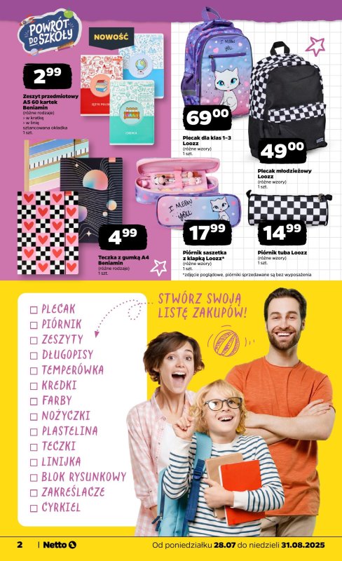 Netto - gazetka promocyjna Katalog Powrót do szkoły od czwartku 14.08 do niedzieli 31.08 - strona 2