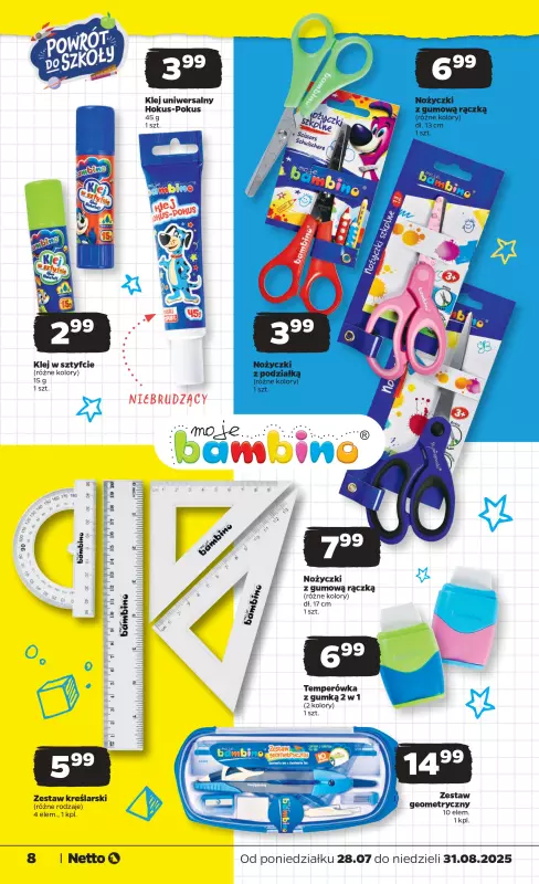 Netto - gazetka promocyjna Katalog Powrót do szkoły od czwartku 14.08 do niedzieli 31.08 - strona 8