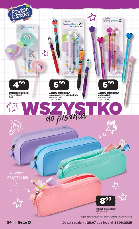 Netto - gazetka promocyjna Katalog Powrót do szkoły od czwartku 14.08 do niedzieli 31.08 - strona 24