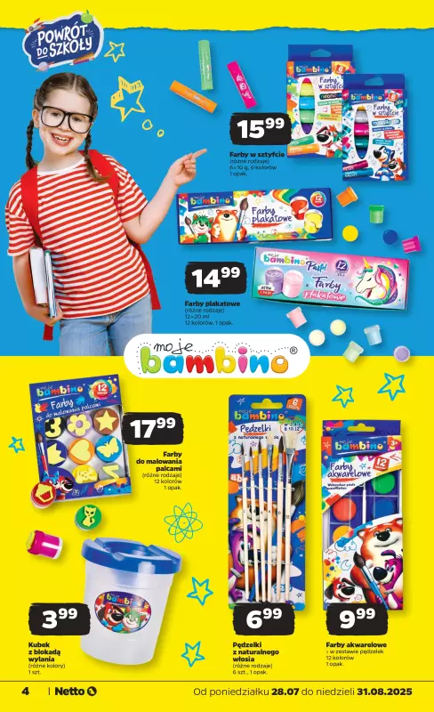 Netto - gazetka promocyjna Katalog Powrót do szkoły od czwartku 14.08 do niedzieli 31.08 - strona 4