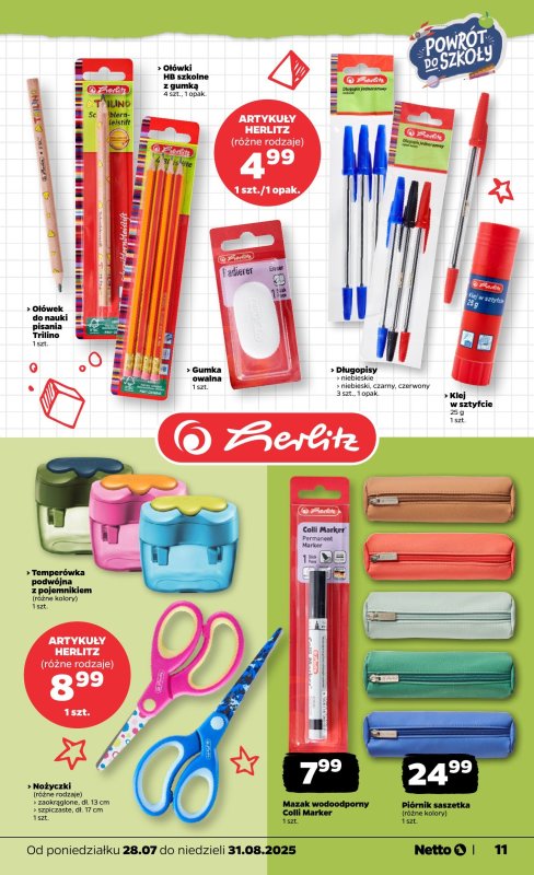 Netto - gazetka promocyjna Katalog Powrót do szkoły od czwartku 14.08 do niedzieli 31.08 - strona 11