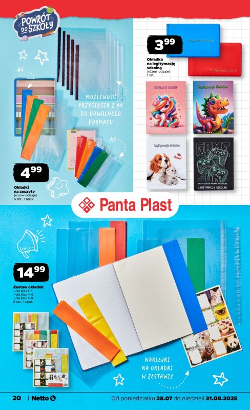 Netto - gazetka promocyjna Katalog Powrót do szkoły od czwartku 14.08 do niedzieli 31.08 - strona 20