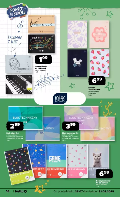 Netto - gazetka promocyjna Katalog Powrót do szkoły od czwartku 14.08 do niedzieli 31.08 - strona 18