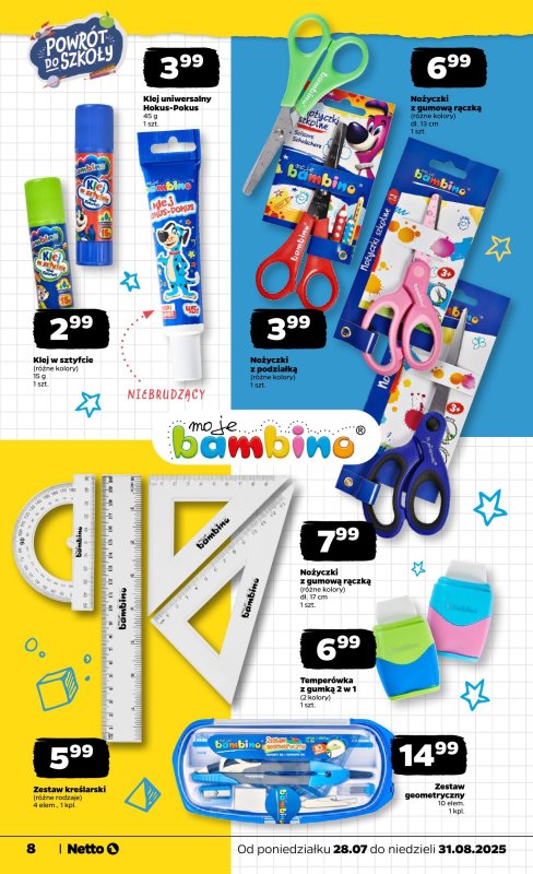 Netto - gazetka promocyjna Katalog Powrót do szkoły od czwartku 14.08 do niedzieli 31.08 - strona 8