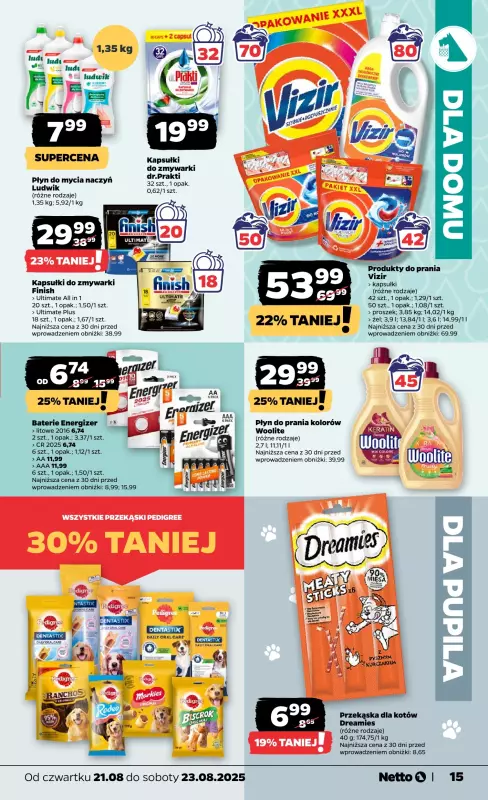 Netto - gazetka promocyjna Gazetka Spożywcza od czwartku 21.08 do soboty 23.08 - strona 15