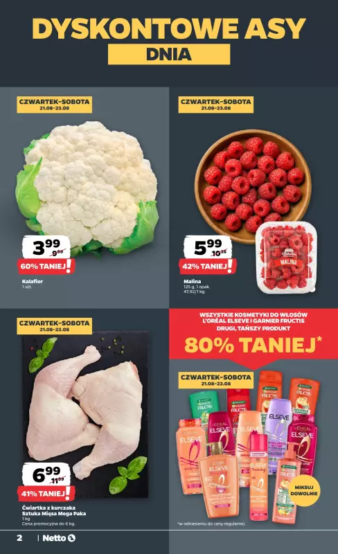 Netto - gazetka promocyjna Gazetka Spożywcza od czwartku 21.08 do soboty 23.08 - strona 2