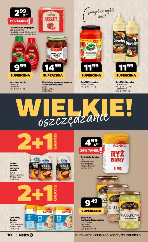 Netto - gazetka promocyjna Gazetka Spożywcza od czwartku 21.08 do soboty 23.08 - strona 10