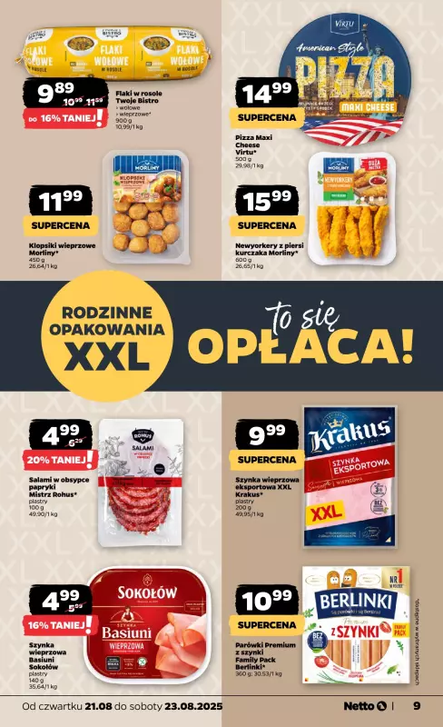 Netto - gazetka promocyjna Gazetka Spożywcza od czwartku 21.08 do soboty 23.08 - strona 9
