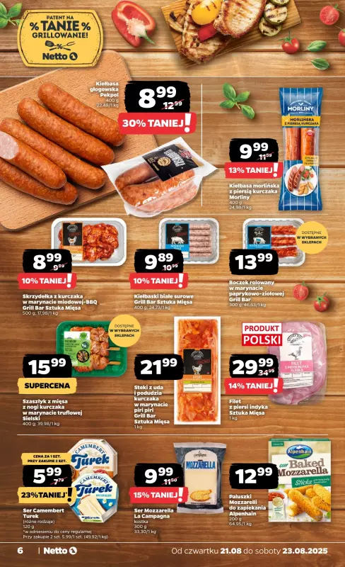 Netto - gazetka promocyjna Gazetka Spożywcza od czwartku 21.08 do soboty 23.08 - strona 6