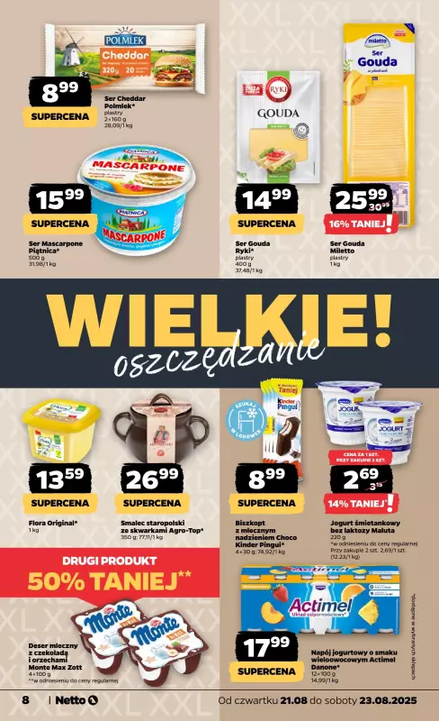 Netto - gazetka promocyjna Gazetka Spożywcza od czwartku 21.08 do soboty 23.08 - strona 8