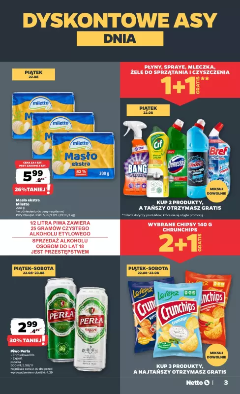 Netto - gazetka promocyjna Gazetka Spożywcza od czwartku 21.08 do soboty 23.08 - strona 3