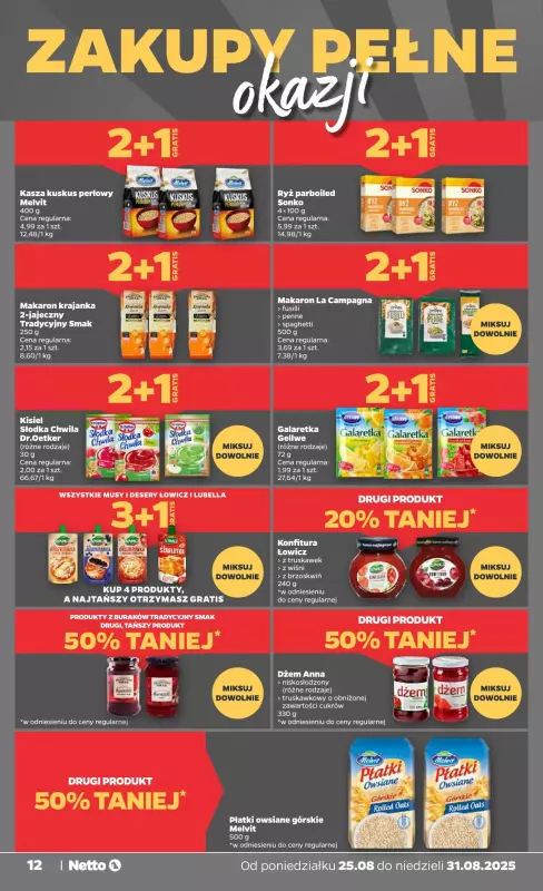 Netto - gazetka promocyjna Gazetka Spożywcza od poniedziałku 25.08 do niedzieli 31.08 - strona 12