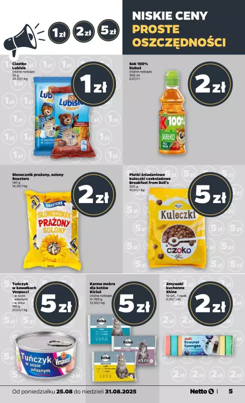 Netto - gazetka promocyjna Gazetka Spożywcza od poniedziałku 25.08 do niedzieli 31.08 - strona 5