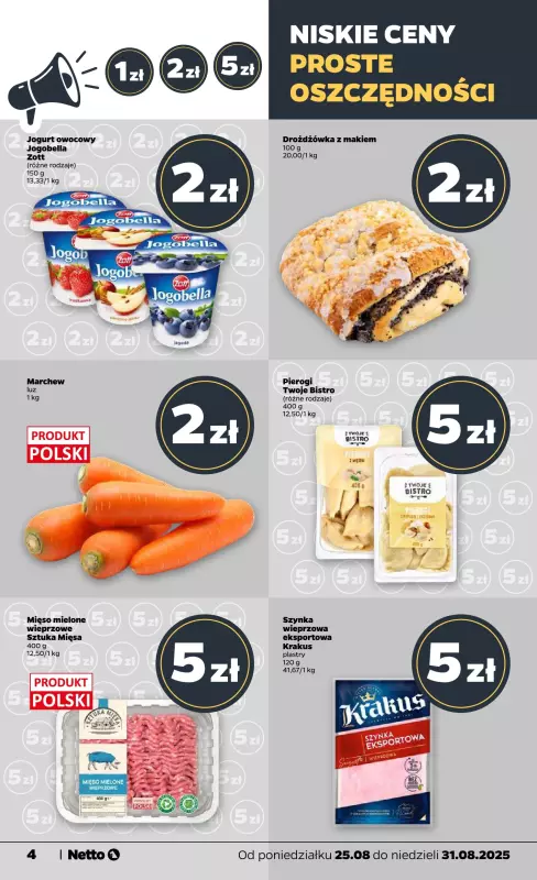Netto - gazetka promocyjna Gazetka Spożywcza od poniedziałku 25.08 do niedzieli 31.08 - strona 4