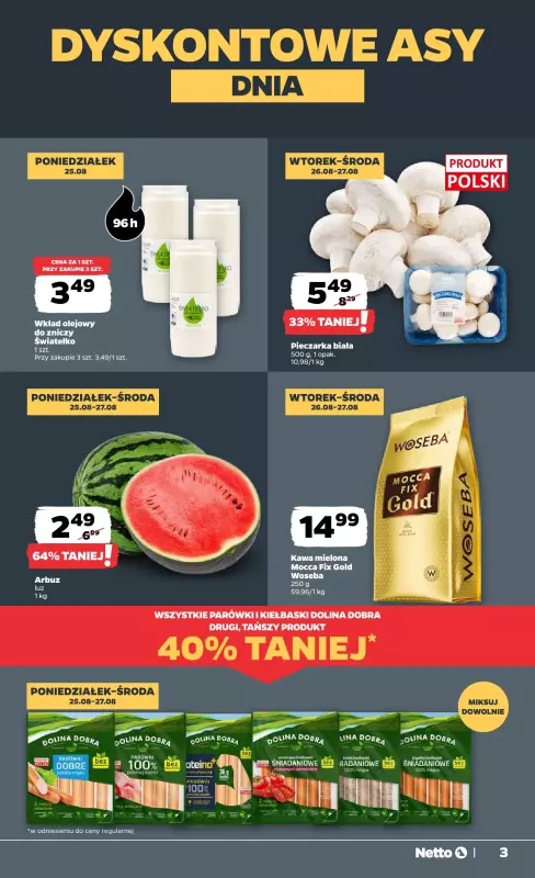 Netto - gazetka promocyjna Gazetka Spożywcza od poniedziałku 25.08 do niedzieli 31.08 - strona 3