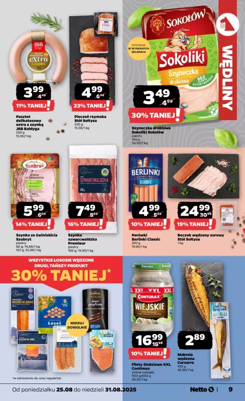 Netto - gazetka promocyjna Gazetka Spożywcza od poniedziałku 25.08 do niedzieli 31.08 - strona 9