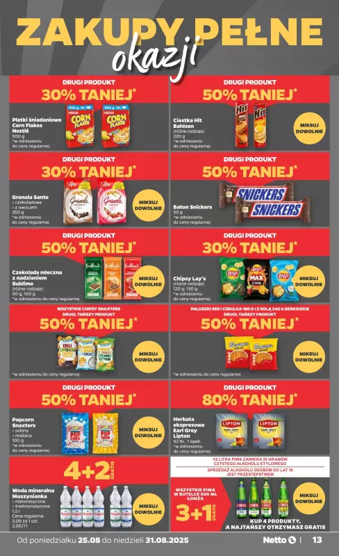 Netto - gazetka promocyjna Gazetka Spożywcza od poniedziałku 25.08 do niedzieli 31.08 - strona 13