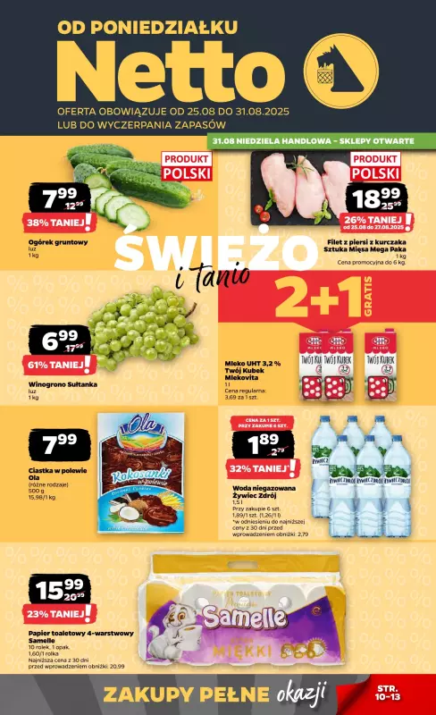 Netto - gazetka promocyjna Gazetka Spożywcza od poniedziałku 25.08 do niedzieli 31.08
