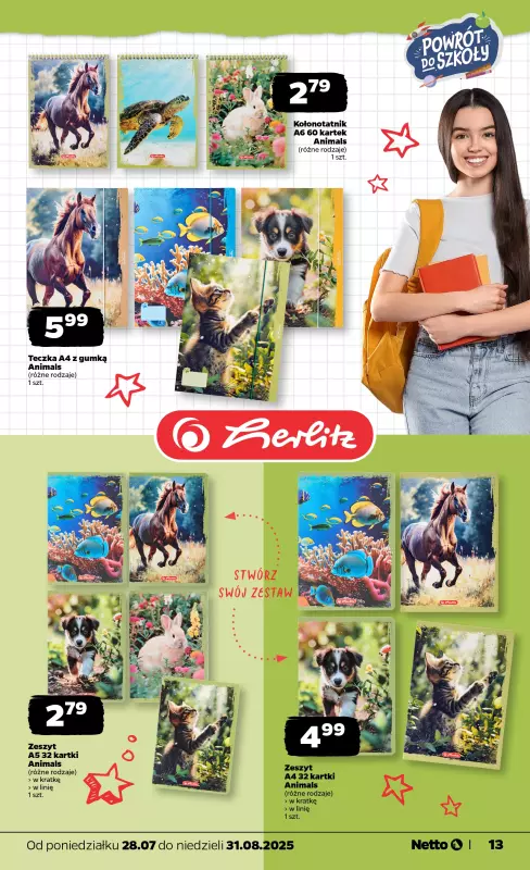 Netto - gazetka promocyjna Katalog Powrót do szkoły  do niedzieli 31.08 - strona 13