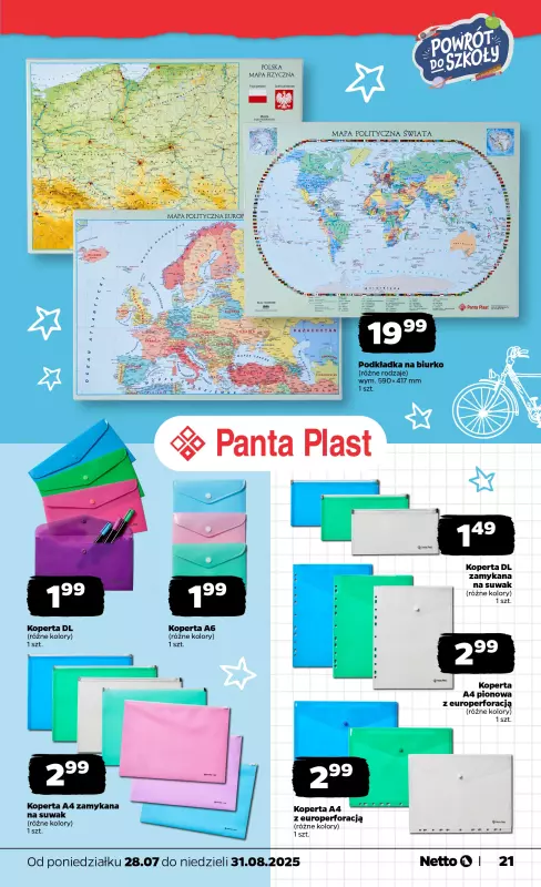 Netto - gazetka promocyjna Katalog Powrót do szkoły  do niedzieli 31.08 - strona 21