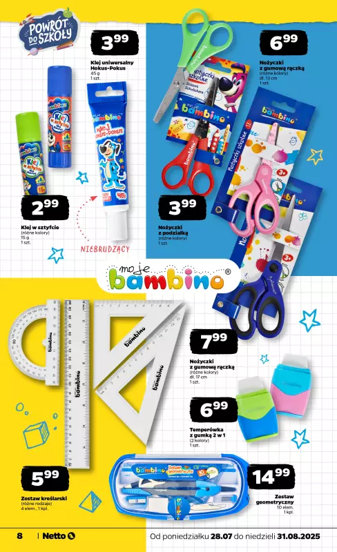 Netto - gazetka promocyjna Katalog Powrót do szkoły  do niedzieli 31.08 - strona 8