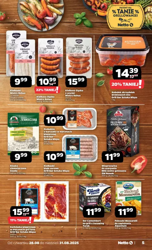 Netto - gazetka promocyjna Gazetka Spożywcza od czwartku 28.08 do niedzieli 31.08 - strona 5