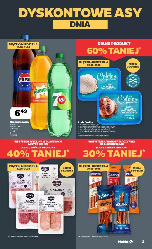 Netto - gazetka promocyjna Gazetka Spożywcza od czwartku 28.08 do niedzieli 31.08 - strona 3