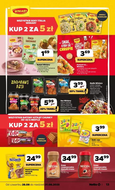 Netto - gazetka promocyjna Gazetka Spożywcza od czwartku 28.08 do niedzieli 31.08 - strona 13