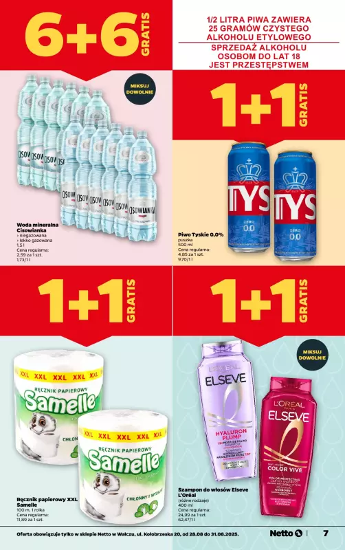 Netto - gazetka promocyjna Wałcz, ul. Kołobrzeska 20 - otwarcie już w CZWARTEK 28.08 od czwartku 28.08 do niedzieli 31.08 - strona 7