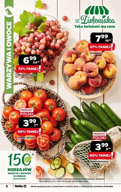 Netto - gazetka promocyjna Polanica Zdrój, ul. Zdrojowa 91D - otwarcie już w CZWARTEK 28.08 od czwartku 28.08 do niedzieli 31.08 - strona 2