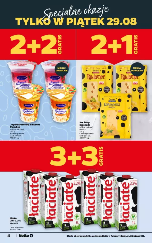 Netto - gazetka promocyjna Polanica Zdrój, ul. Zdrojowa 91D - otwarcie już w CZWARTEK 28.08 od czwartku 28.08 do niedzieli 31.08 - strona 4