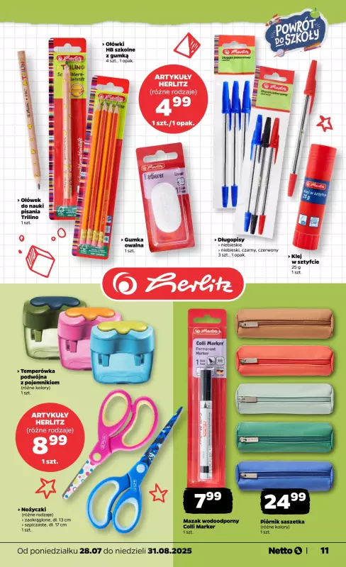 Netto - gazetka promocyjna Katalog Powrót do szkoły od czwartku 14.08 do niedzieli 31.08 - strona 11