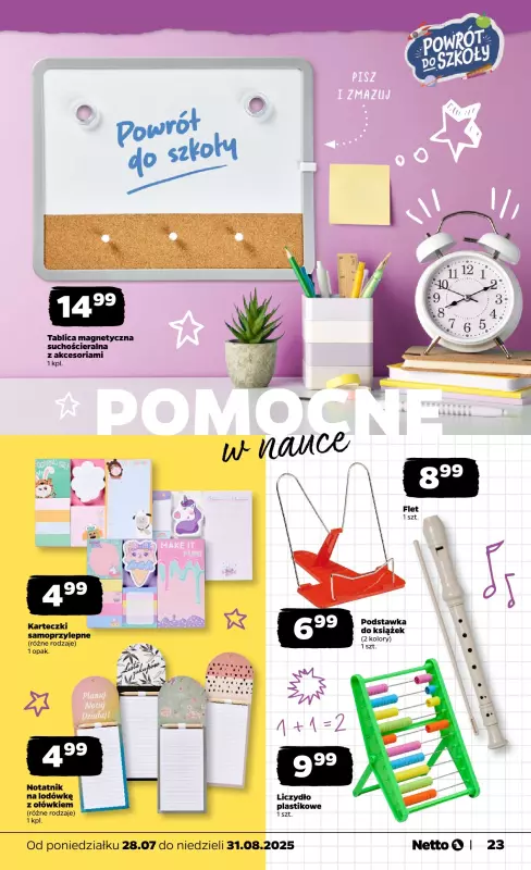 Netto - gazetka promocyjna Katalog Powrót do szkoły od czwartku 14.08 do niedzieli 31.08 - strona 23