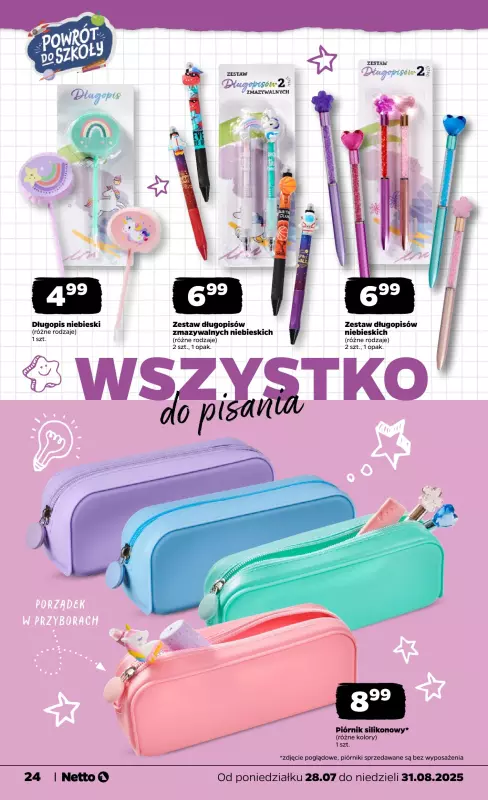 Netto - gazetka promocyjna Katalog Powrót do szkoły od czwartku 14.08 do niedzieli 31.08 - strona 24