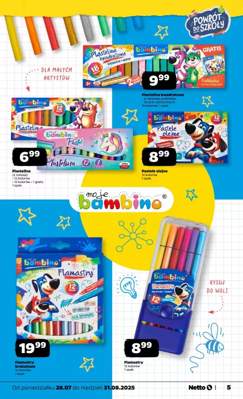 Netto - gazetka promocyjna Katalog Powrót do szkoły od czwartku 14.08 do niedzieli 31.08 - strona 5