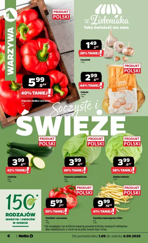 Netto - gazetka promocyjna Gazetka Spożywcza od poniedziałku 01.09 do soboty 06.09 - strona 6