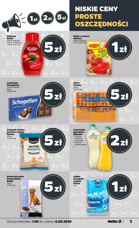 Netto - gazetka promocyjna Gazetka Spożywcza od poniedziałku 01.09 do soboty 06.09 - strona 3