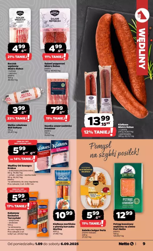 Netto - gazetka promocyjna Gazetka Spożywcza od poniedziałku 01.09 do soboty 06.09 - strona 9