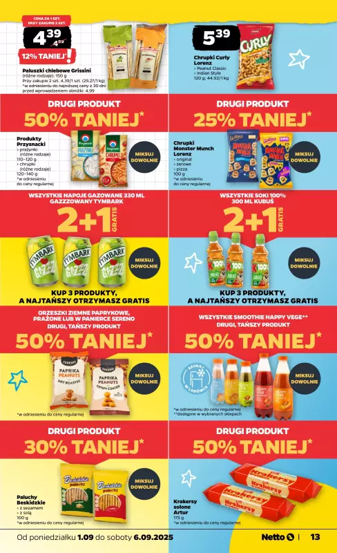 Netto - gazetka promocyjna Gazetka Spożywcza od poniedziałku 01.09 do soboty 06.09 - strona 13