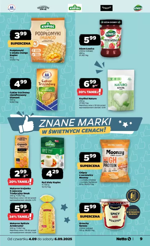 Netto - gazetka promocyjna Gazetka Spożywcza od czwartku 04.09 do soboty 06.09 - strona 9