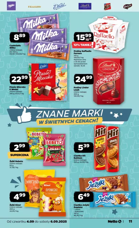 Netto - gazetka promocyjna Gazetka Spożywcza od czwartku 04.09 do soboty 06.09 - strona 11