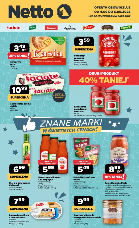 Netto - gazetka promocyjna Znane marki w świetnych cenach! od czwartku 04.09 do soboty 06.09