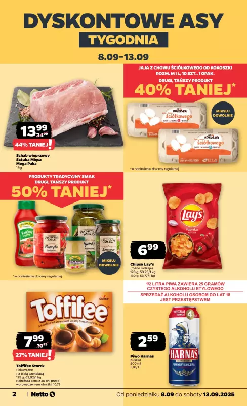 Netto - gazetka promocyjna Gazetka Spożywcza od poniedziałku 08.09 do soboty 13.09 - strona 2