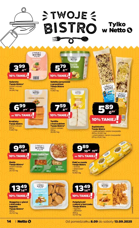 Netto - gazetka promocyjna Gazetka Spożywcza od poniedziałku 08.09 do soboty 13.09 - strona 14